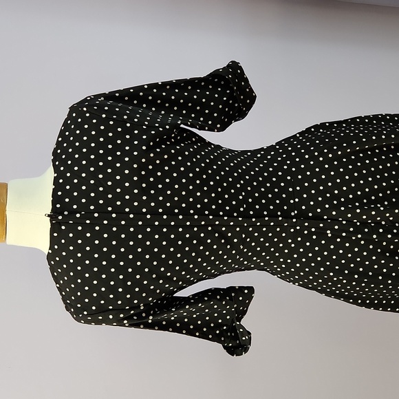 UNIQUE VINTAGE polka-dot swing dress - Picture 9 of 13